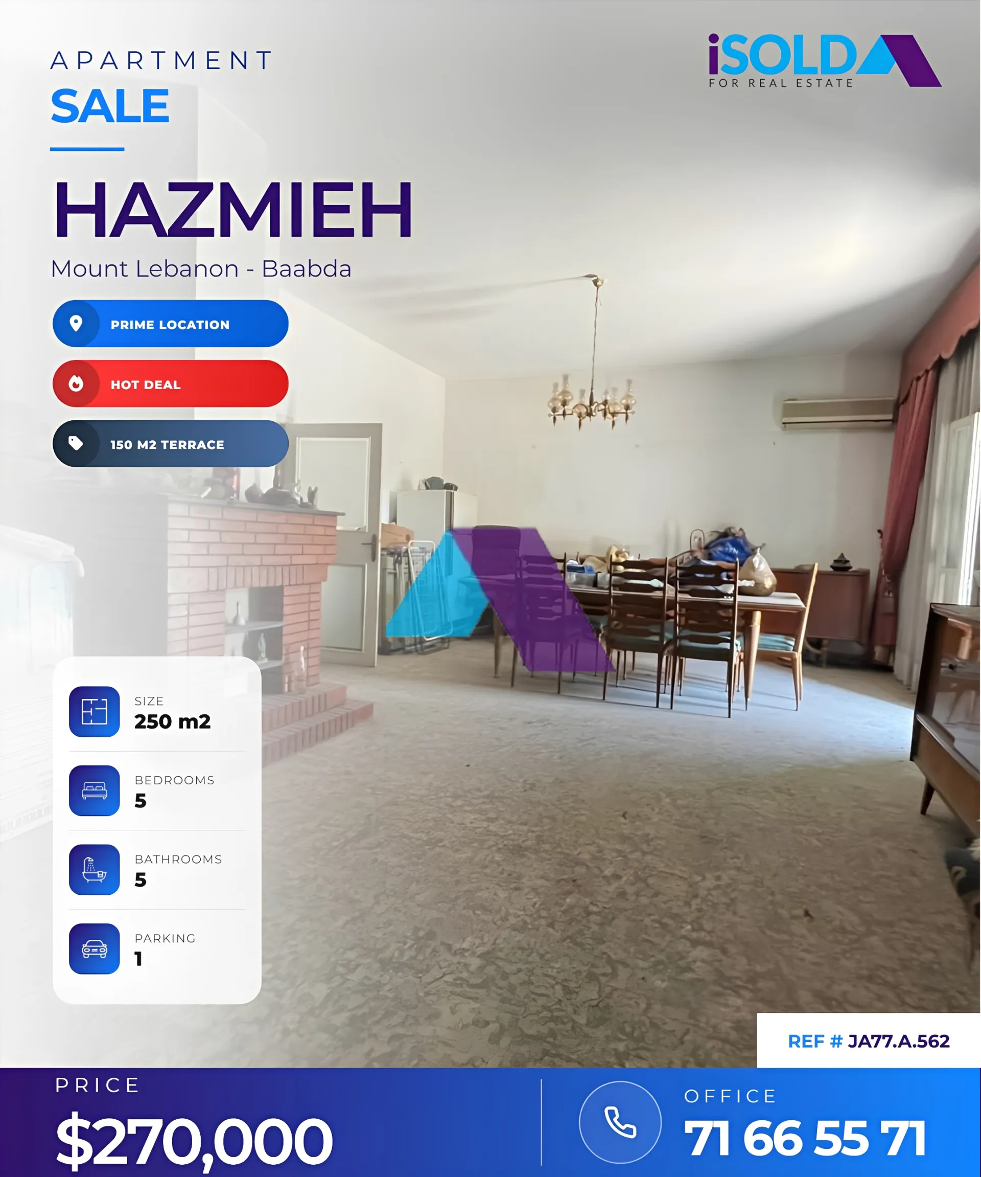 Apartment for sale in Hazmieh, Lebanon