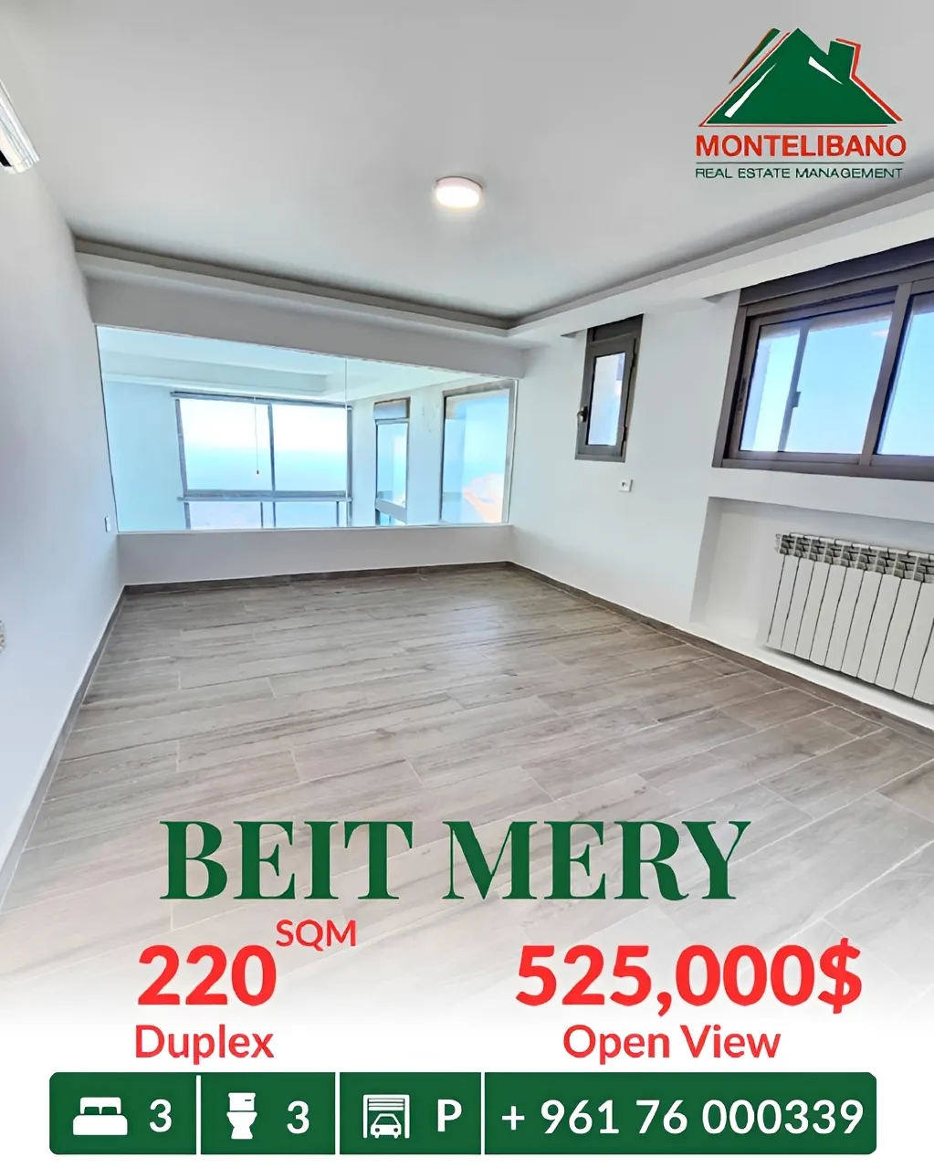 Apartment for sale in Beit Meri, Lebanon - 3 bed, 3 bath