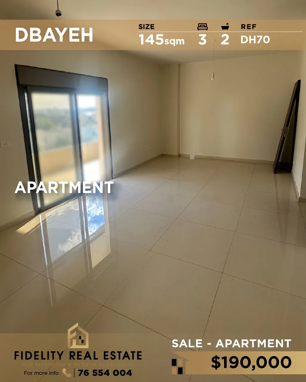 Apartment for sale in Dbayeh, Lebanon - 3 bed, 2 bath