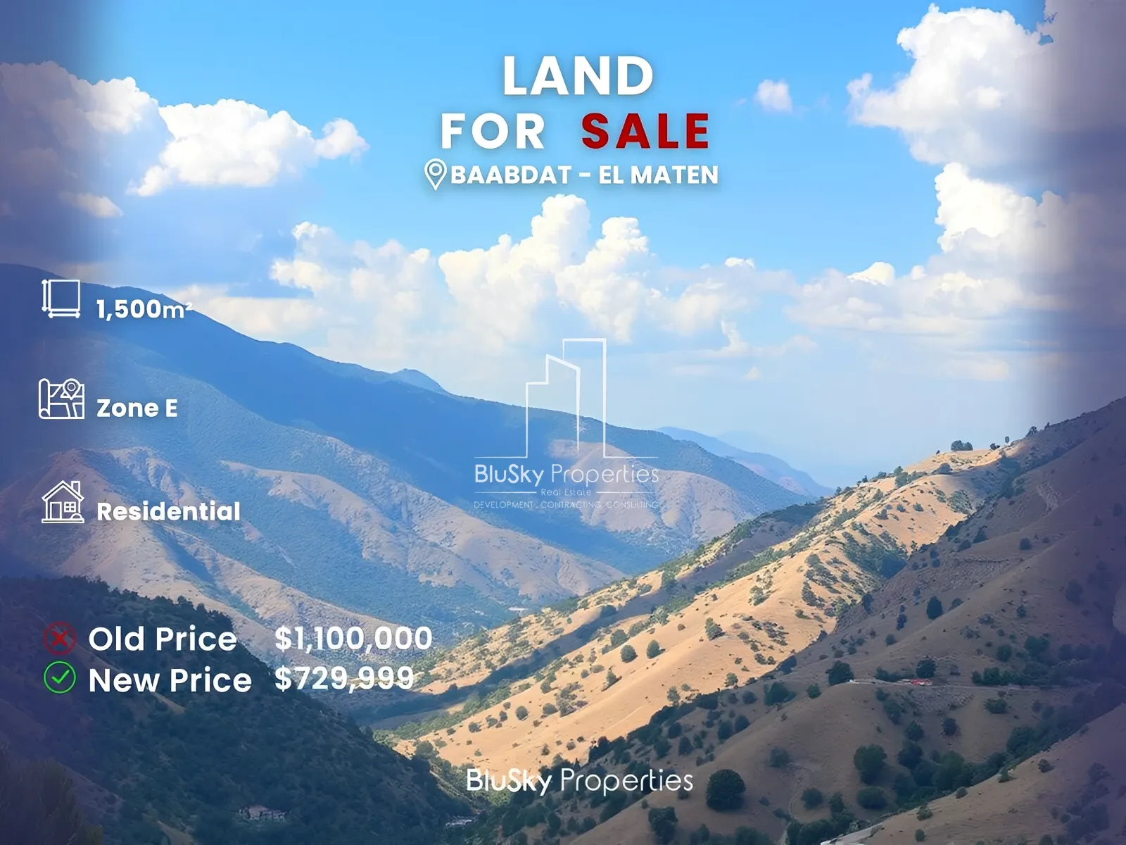 Land for Sale in Baabdat