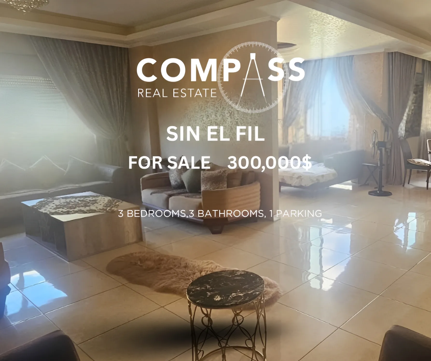 Apartment for Sale in Sin El Fil, Lebanon - 3 bed, 3 bath