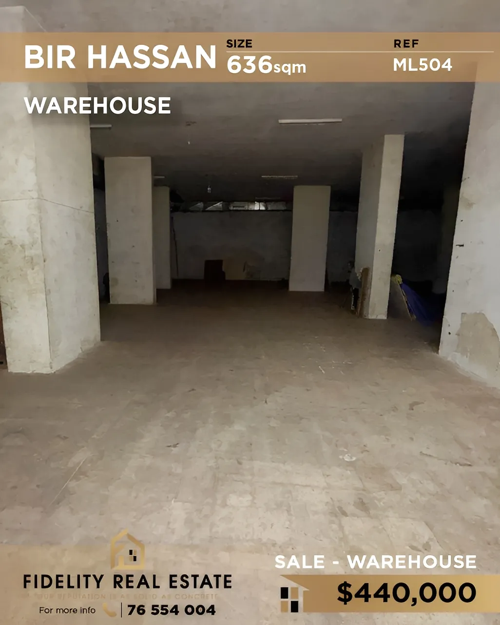 Warehouse for Sale in Bir Hasan, Lebanon