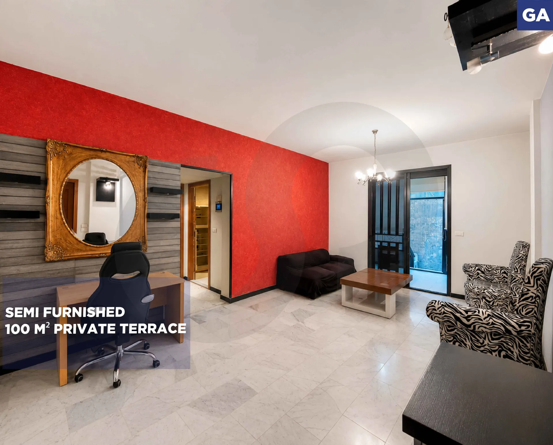 Apartment for Rent in Mansourieh - 2 bed, 1 bath