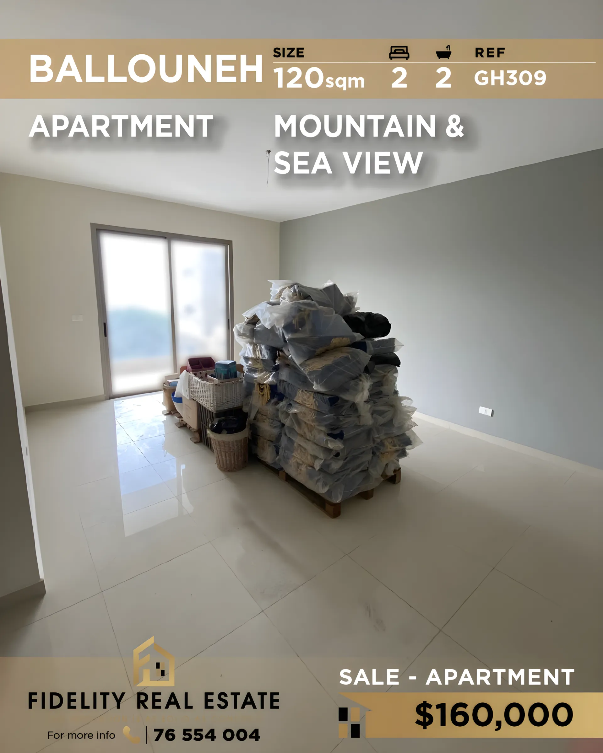 Apartment for sale in Ballouneh, Lebanon - 2 bed, 2 bath