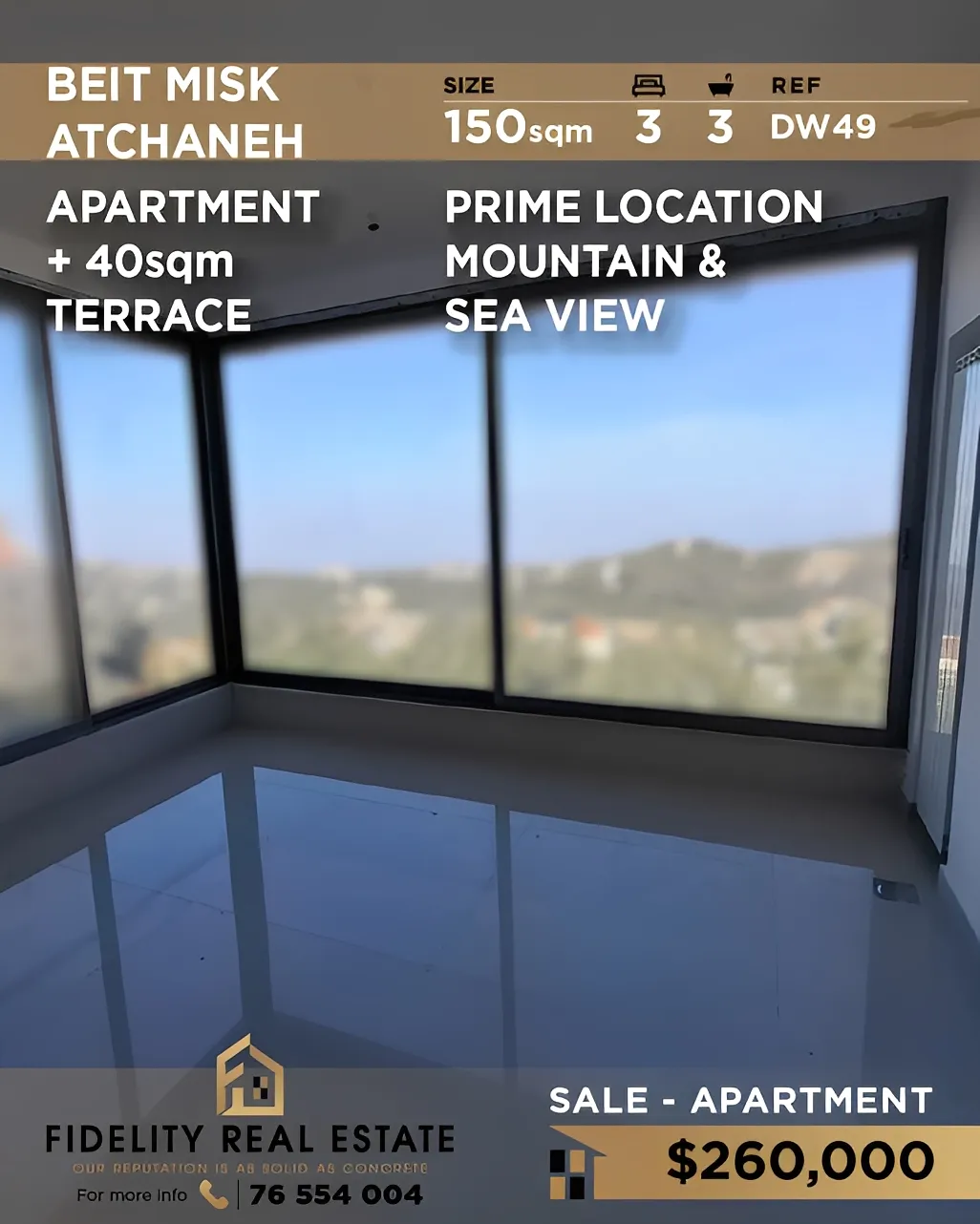 Apartment for sale in Beit Misk، Lebanon