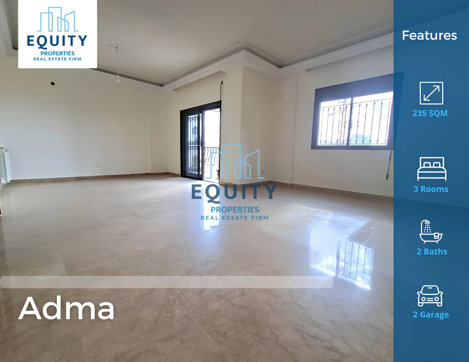 Apartment for sale in Adma w Dafnah, Lebanon - 3 bed, 2 bath