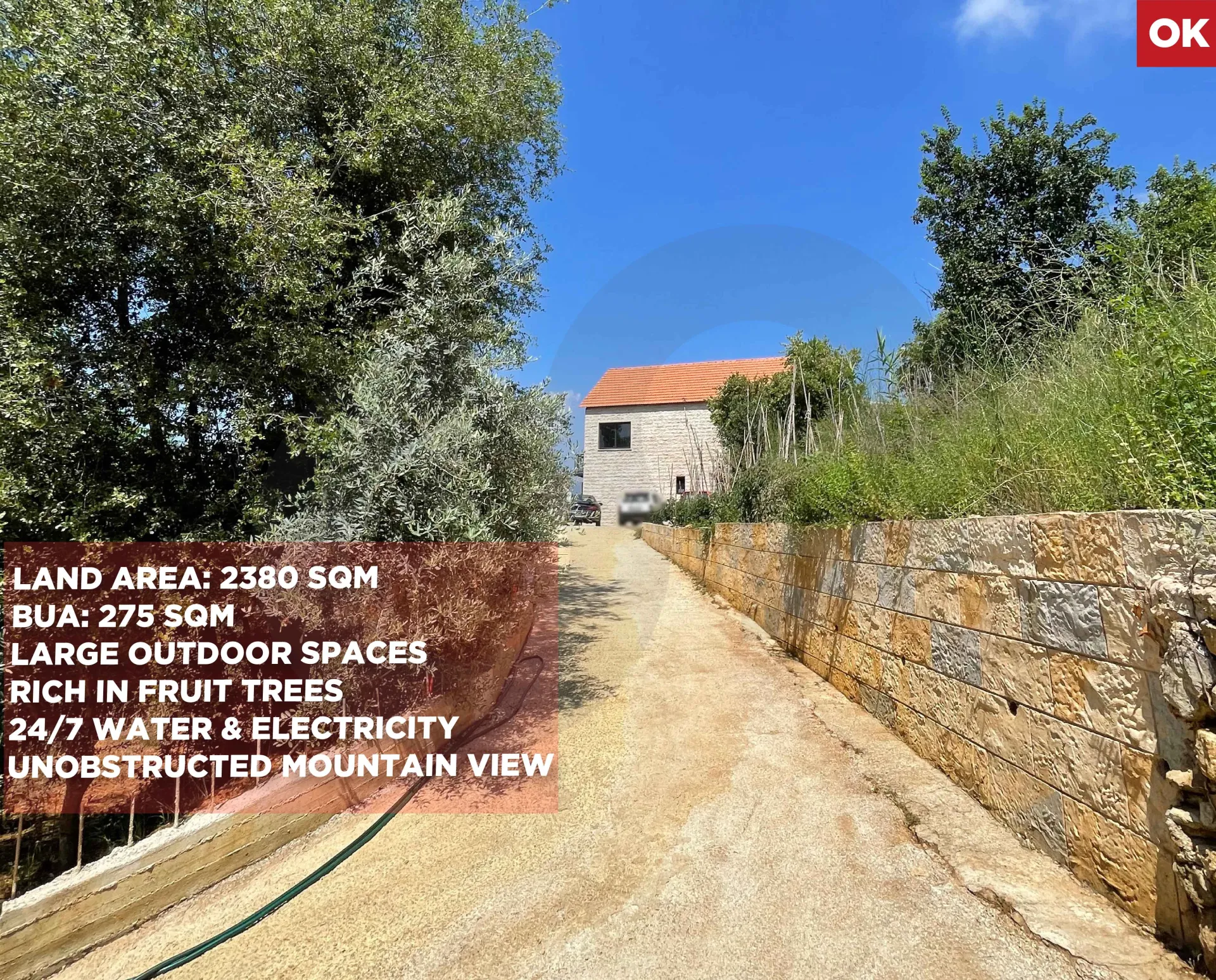 Villa for Sale in Matn - 3 bed, 4 bath