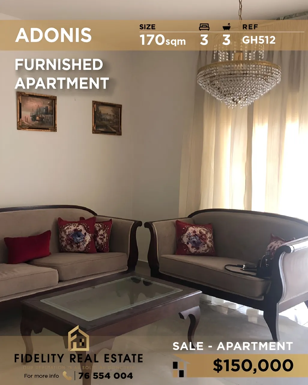 Apartment for sale in Adonis, Lebanon