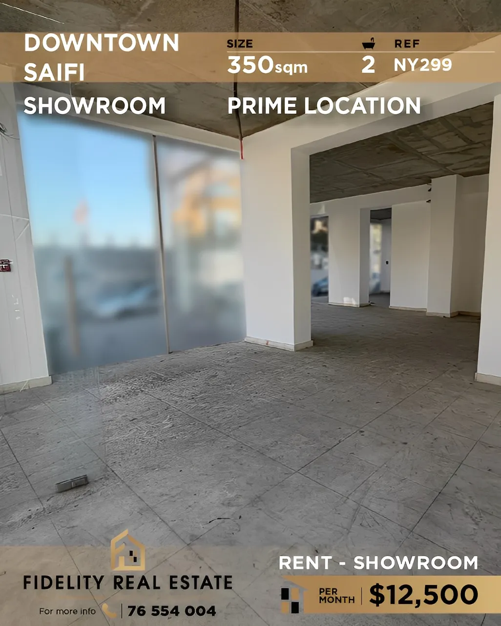 Showroom for rent in Downtown, beirut