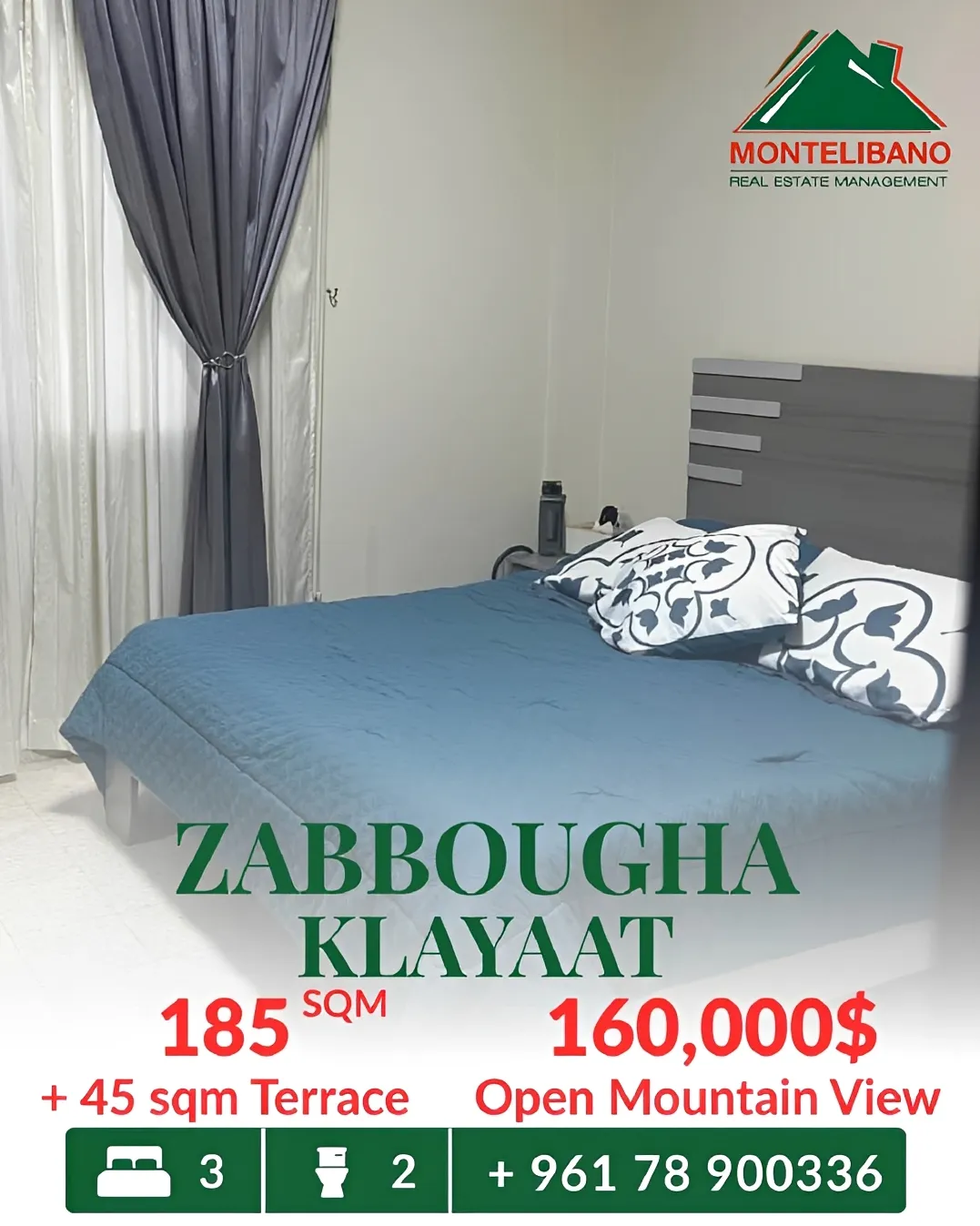 Apartment for sale in Zabbougha, Lebanon