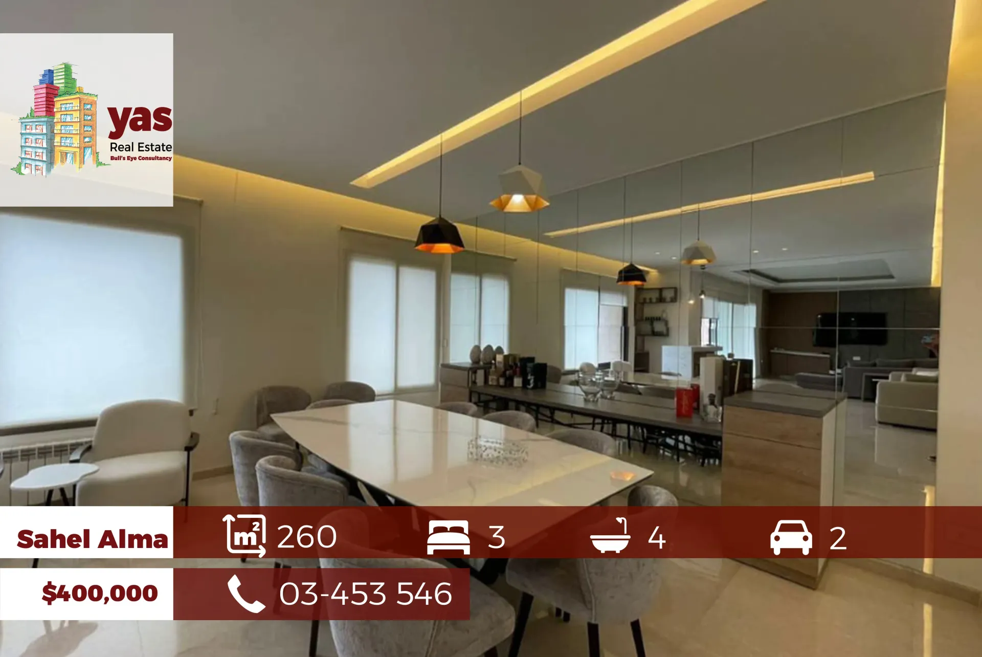 Apartment for Sale in Sahel Alma - 3 bed, 4 bath