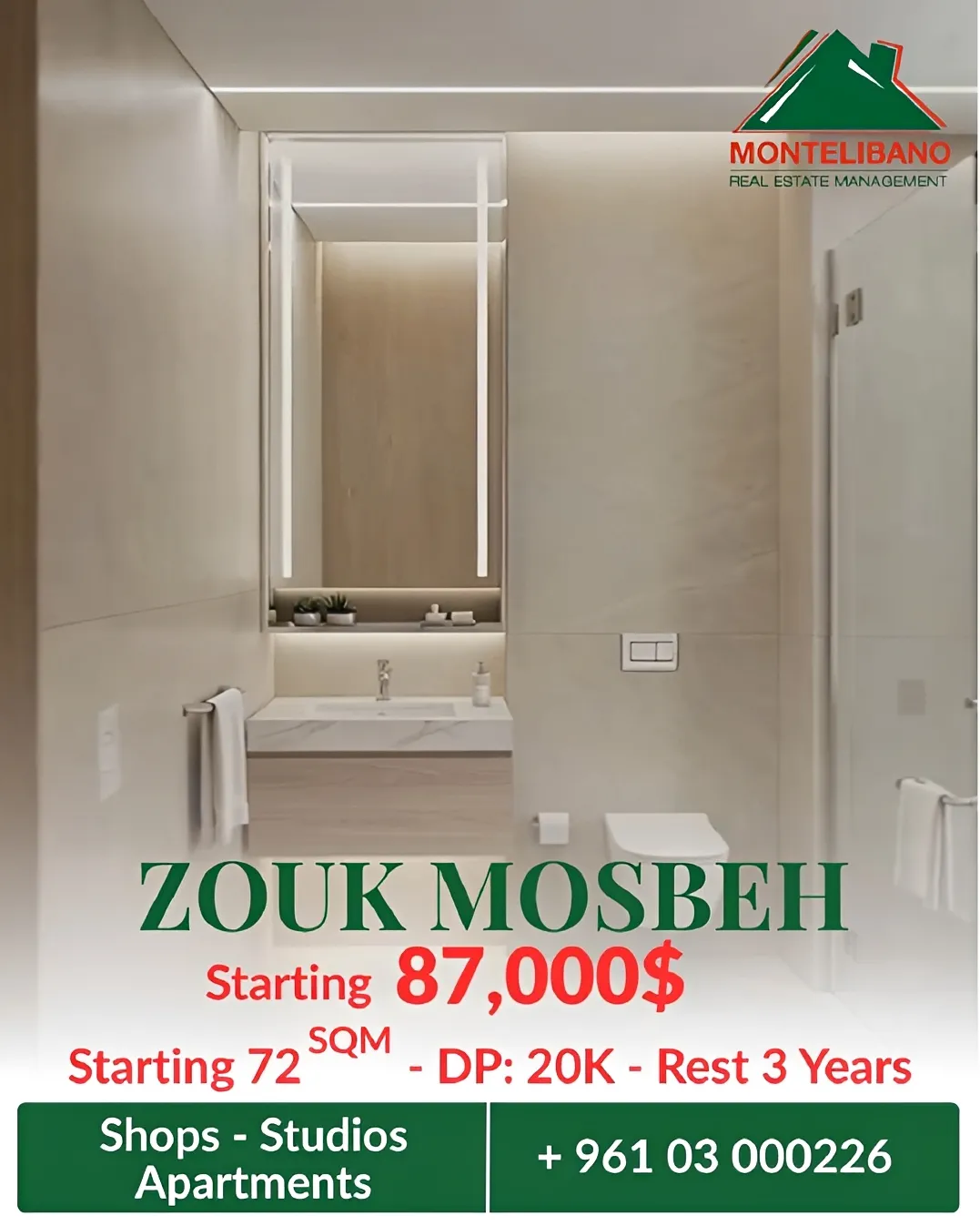 Apartment for sale in Zouk Mosbeh, Lebanon