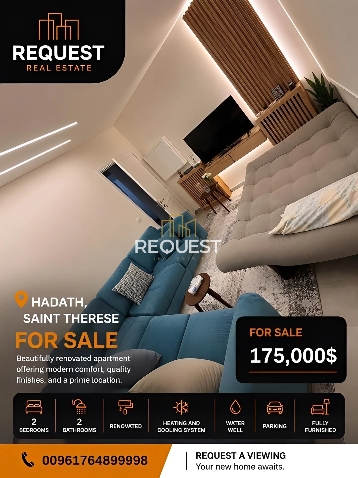 Apartment for sale in Hadath, lebanon - 2 bed, 3.0 bath