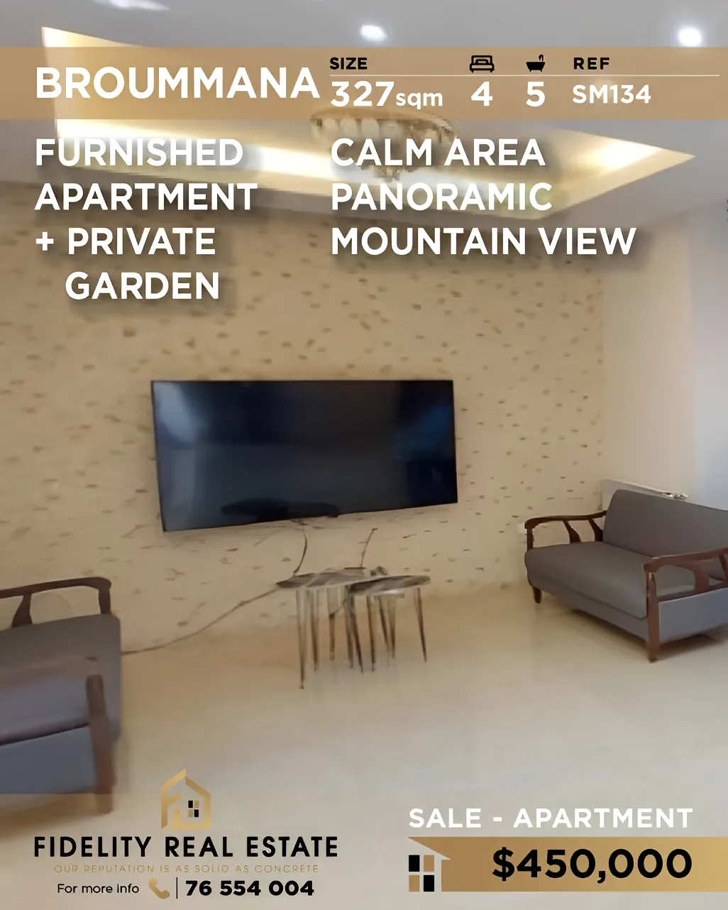 Apartment for sale in Broummana, Lebanon - 4 bed, 5 bath