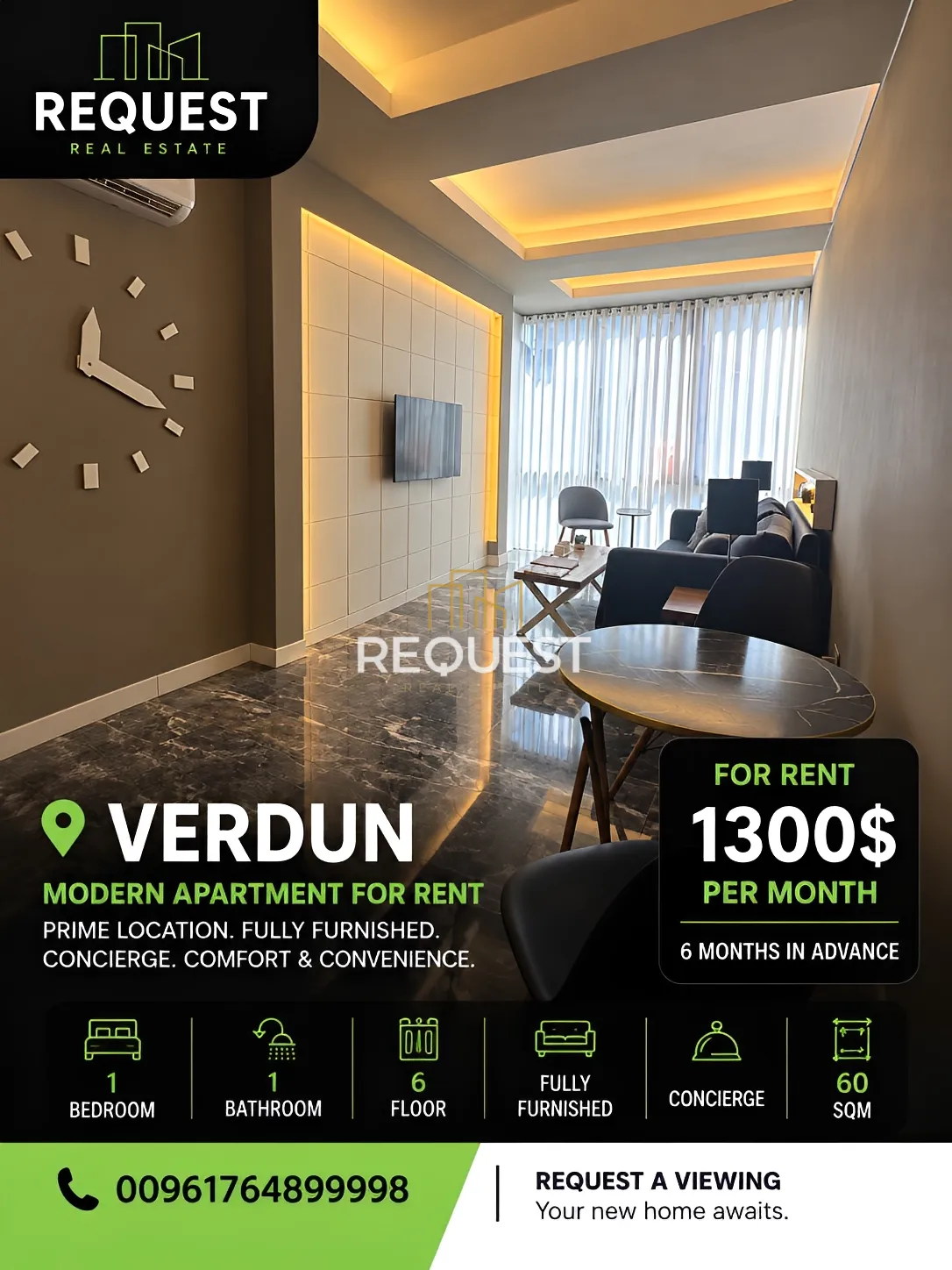 Studio for rent in Verdun