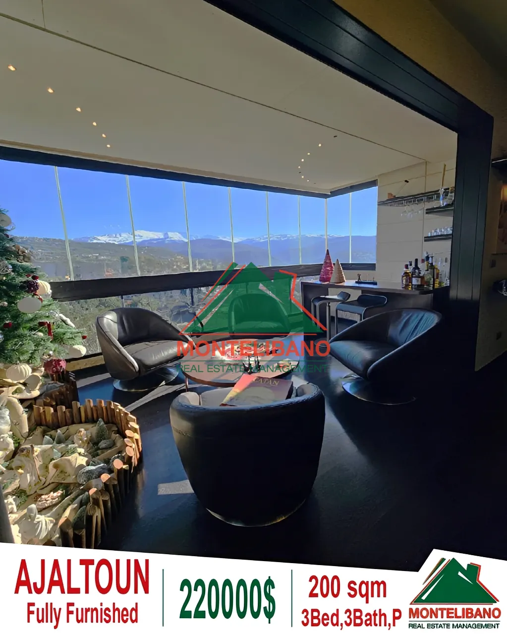 Apartment for Sale in Ajaltoun, Lebanon - 3 bed, 3 bath