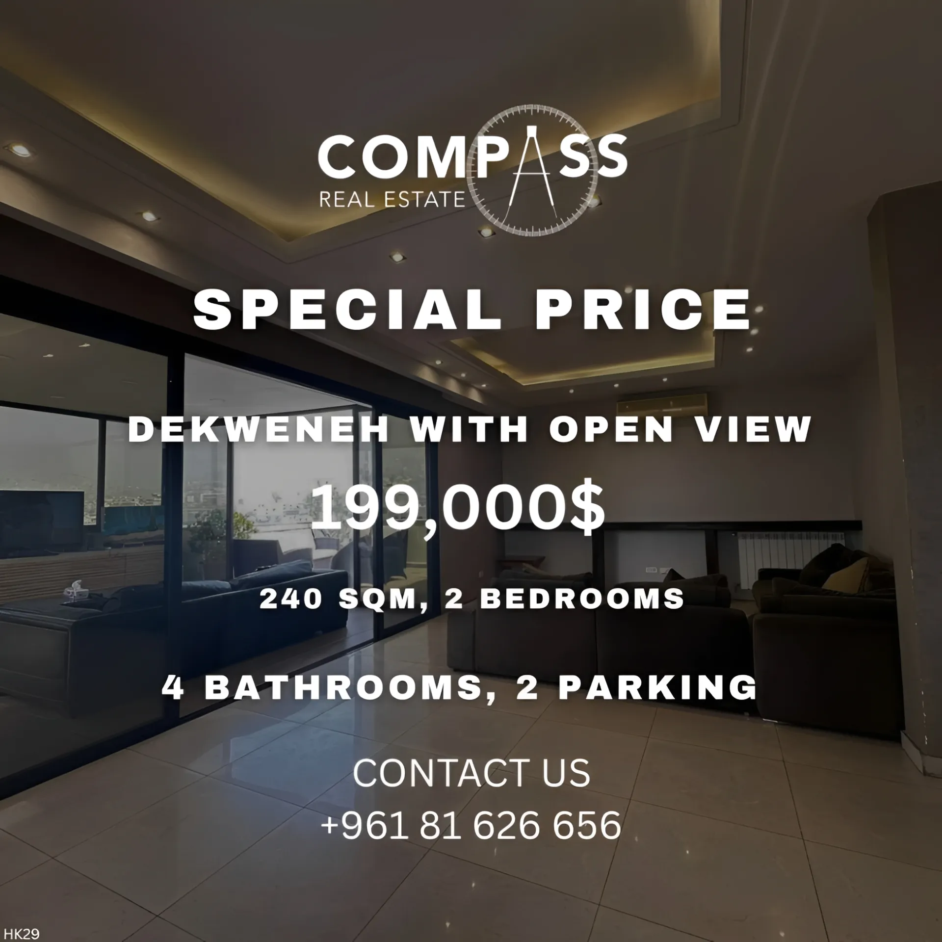 Apartment for sale in Dekwaneh, Lebanon - 2 bed, 4 bath