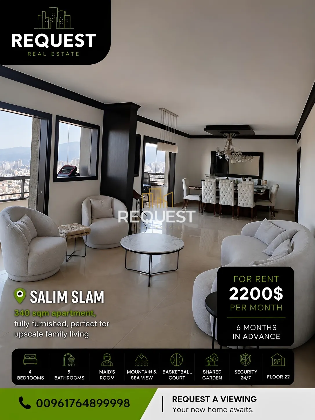 Apartment for rent in Salim salam, beirut, lebanon