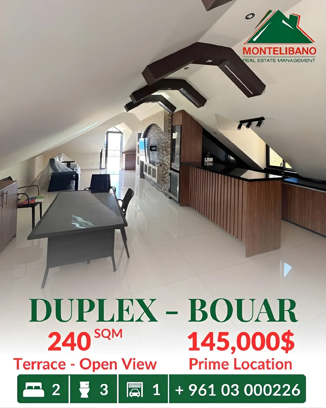 Duplex for sale in Bouar, Lebanon