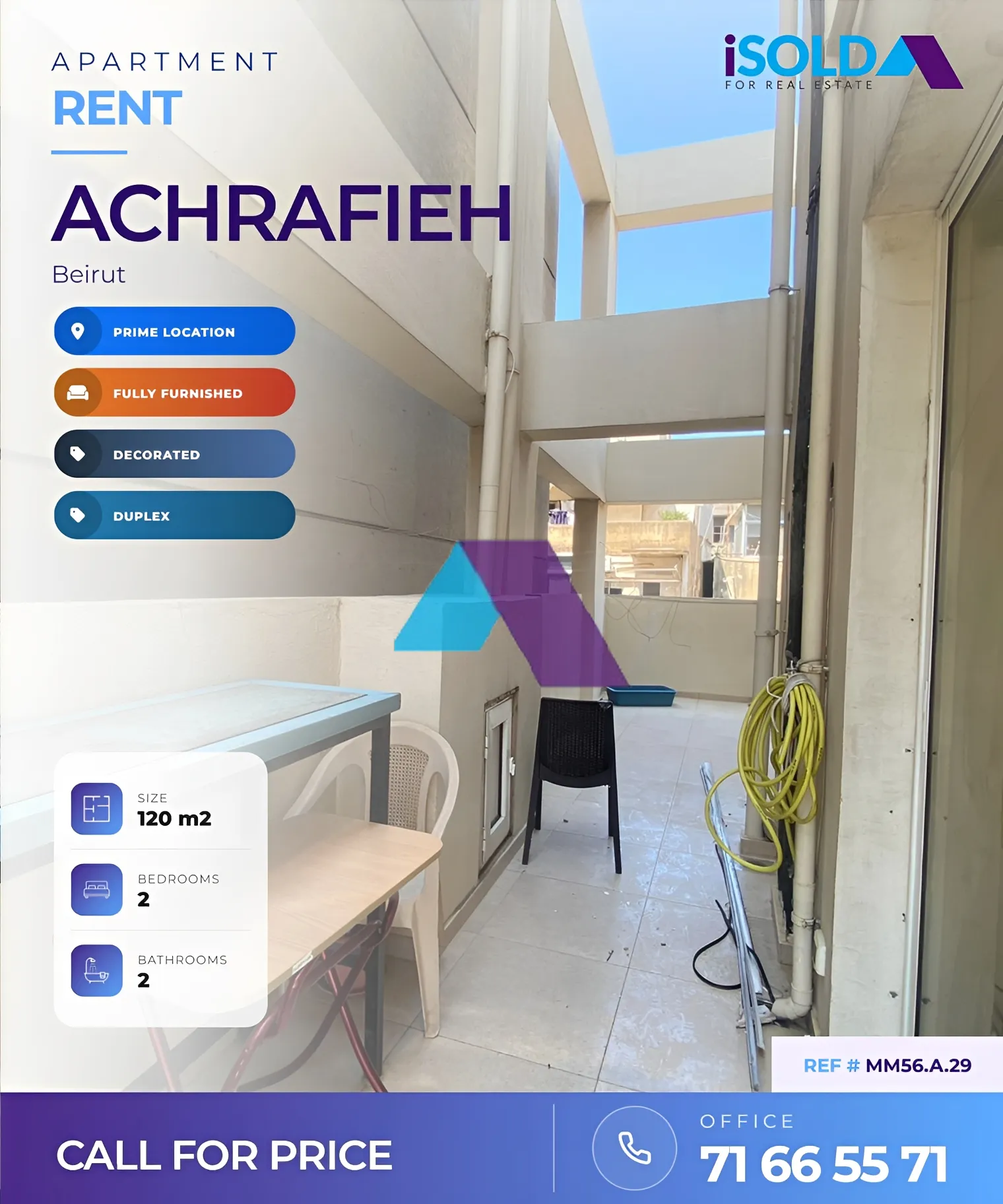 Duplex for rent in Sioufi