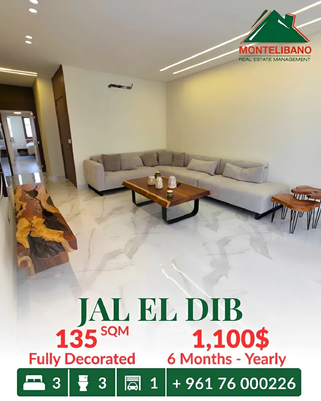Apartment for rent in Jal El Dib