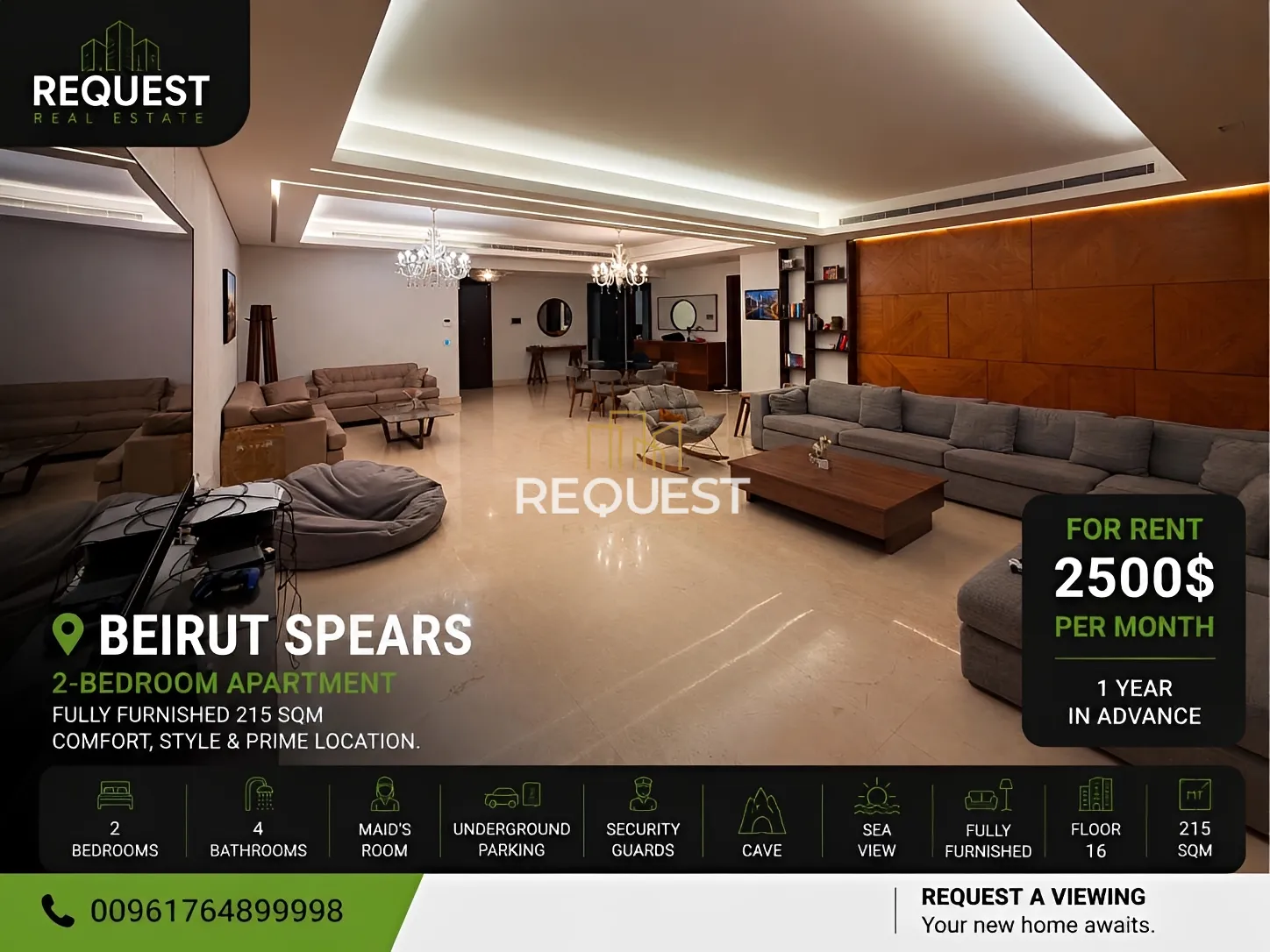 Apartment for rent in Spears, beirut, lebanon