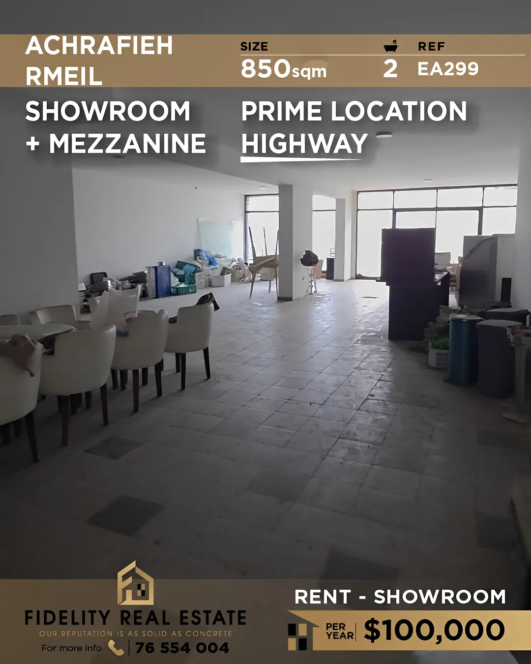 Showroom for rent in Achrafieh, Beirut, Lebanon