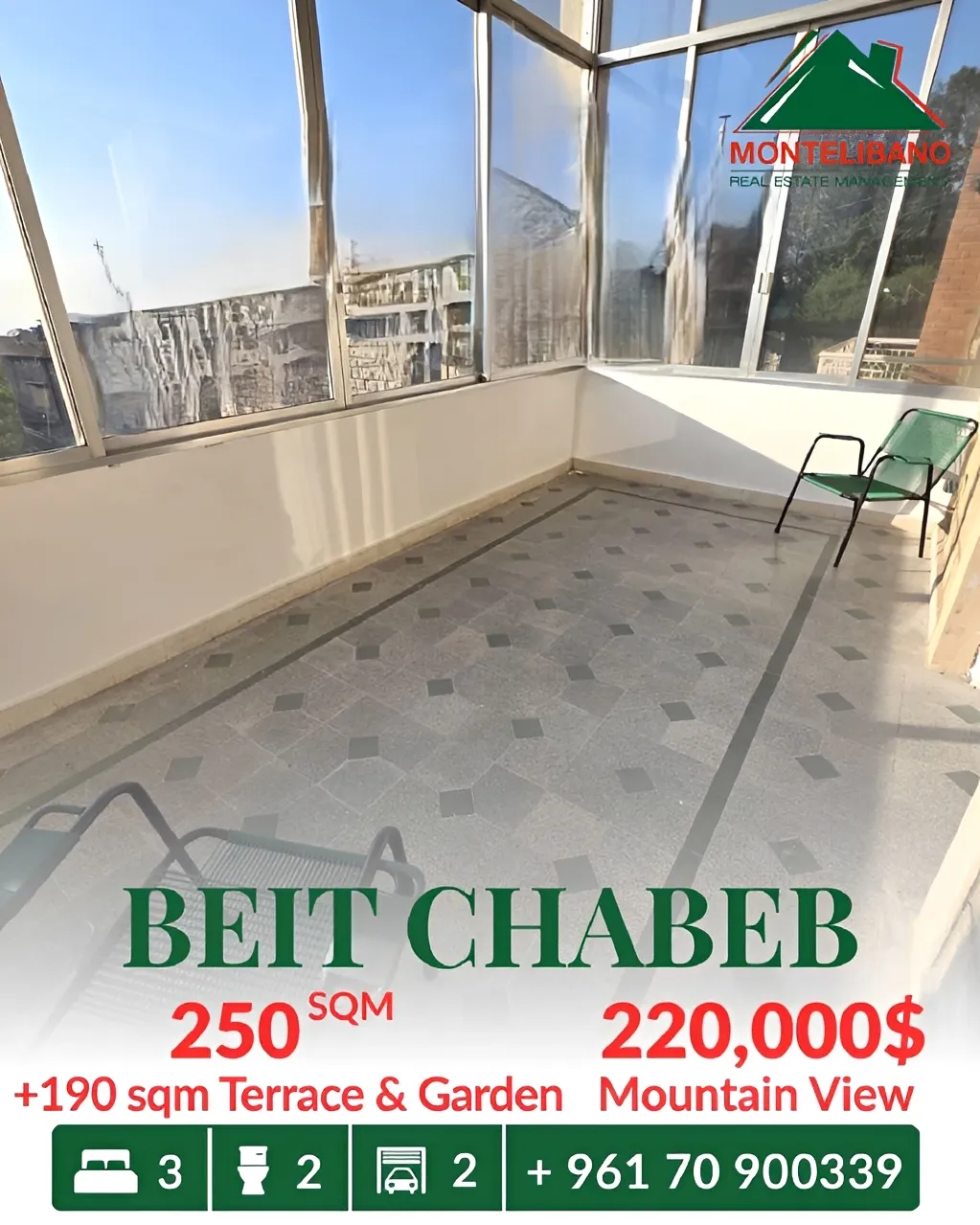 Apartment for sale in Beit Chabeb, Lebanon