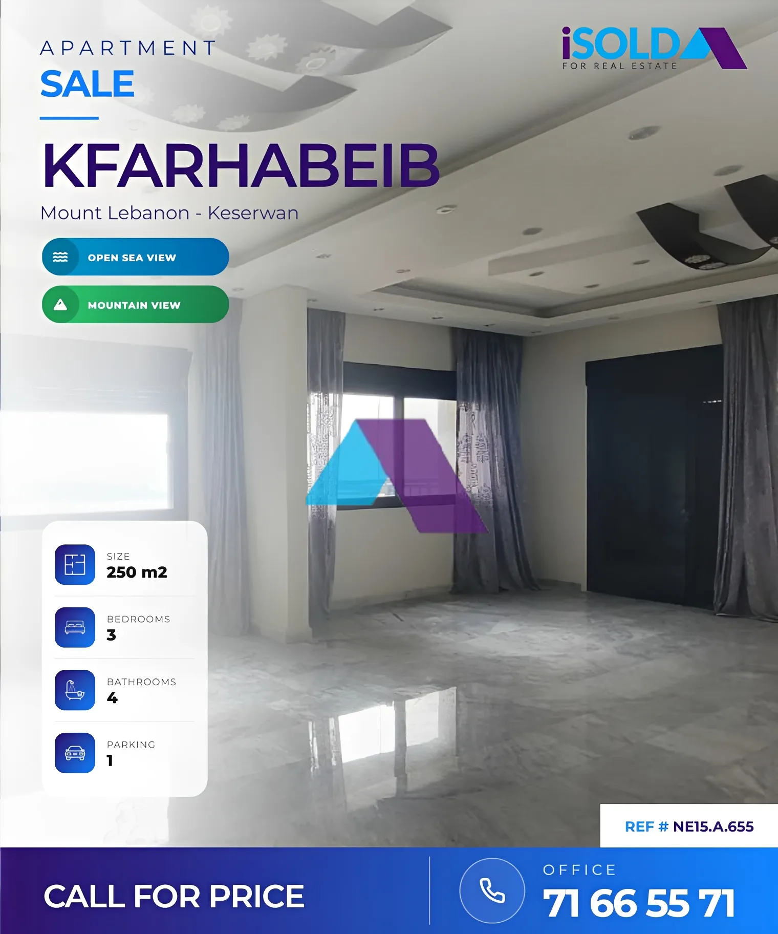 Apartment for sale in Kfar Hbab