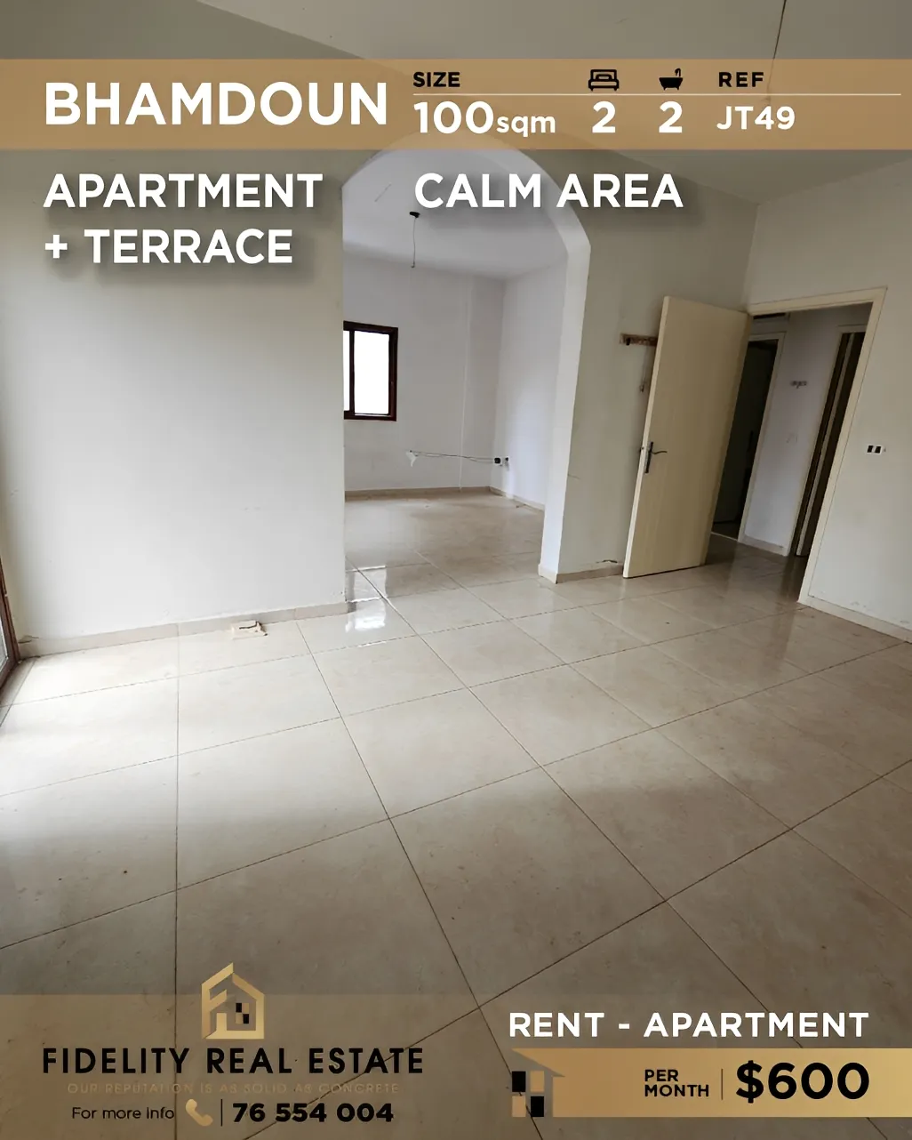 Apartment for rent in Bhamdoun, Lebanon - 2 bed, 2 bath