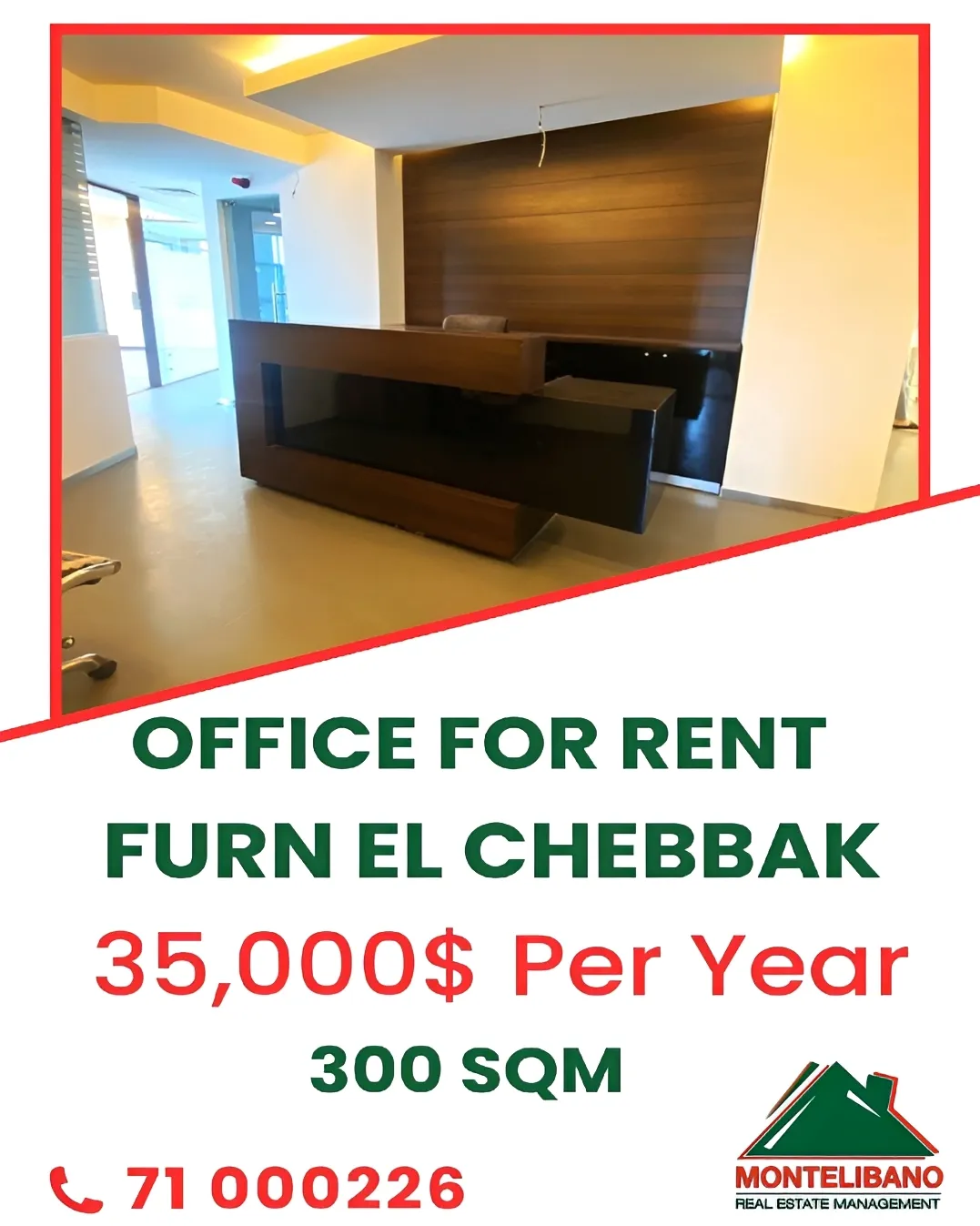 Office for rent in Forn El Chebbak, Lebanon