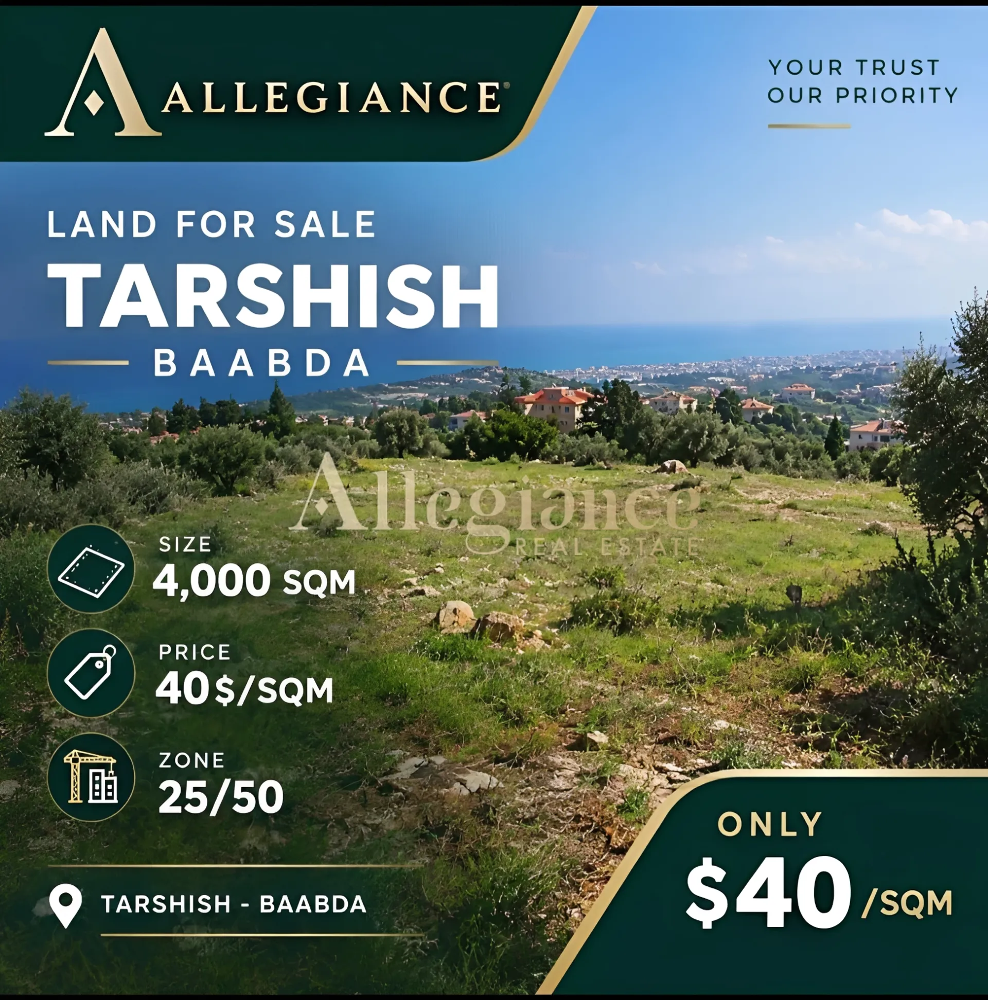 Residential Land for sale in Tarchich