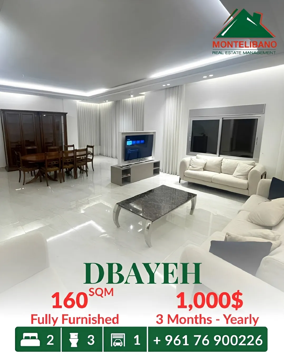 Apartment for rent in Dbayeh