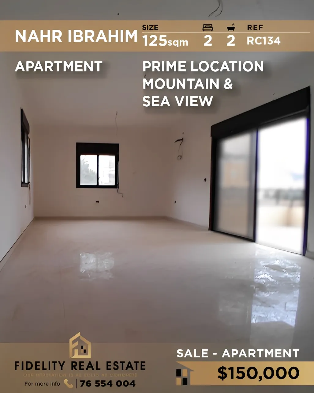 Apartment for Sale in Nahr Ibrahim, Lebanon - 2 bed, 2 bath