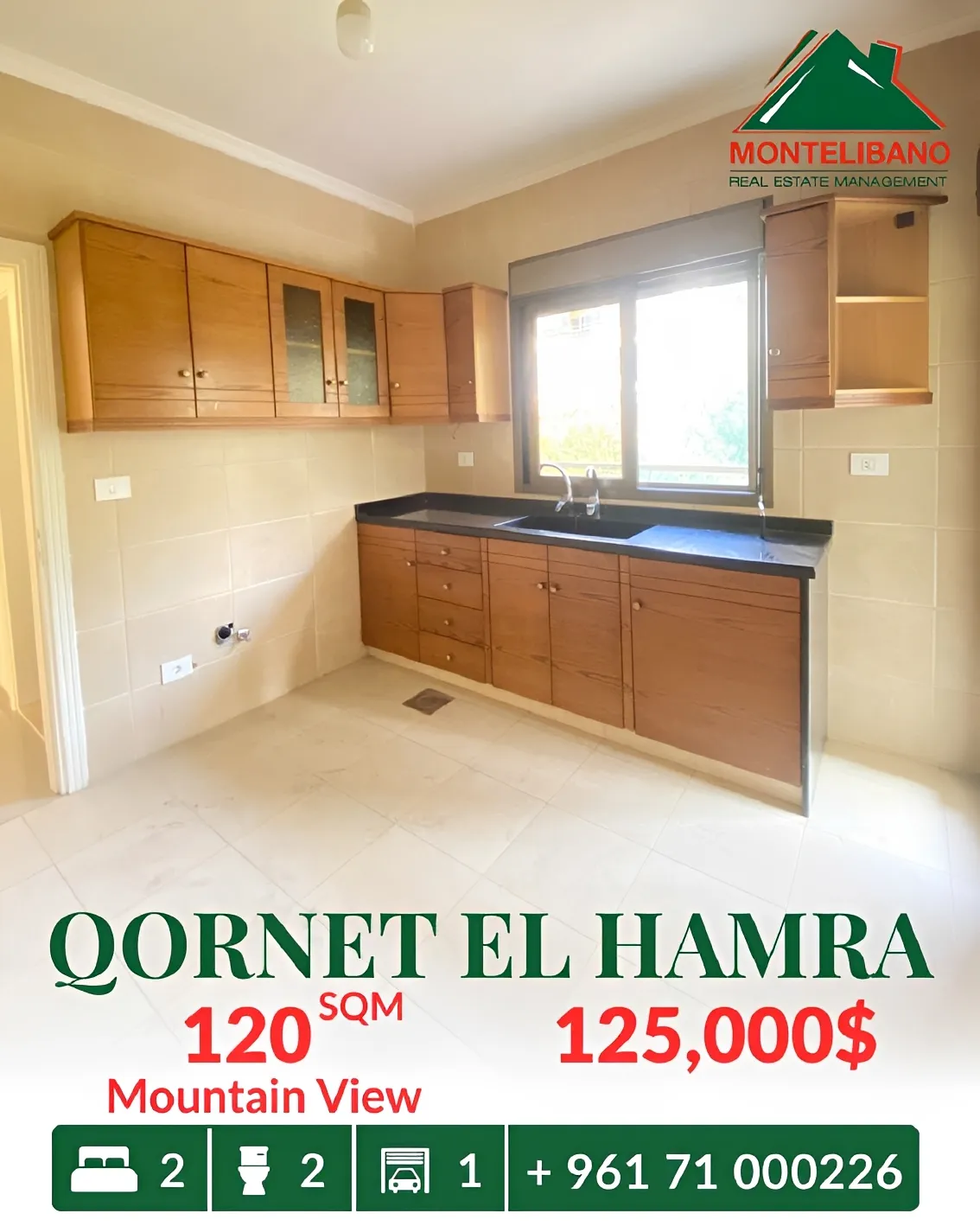 Apartment for sale in Qornet El Hamra, Lebanon