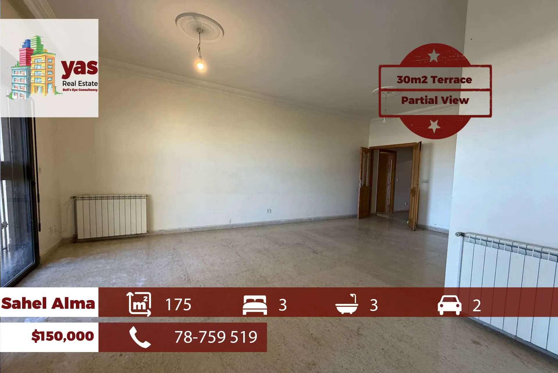 Apartment for Sale in Sahel Alma - 3 bed, 3 bath