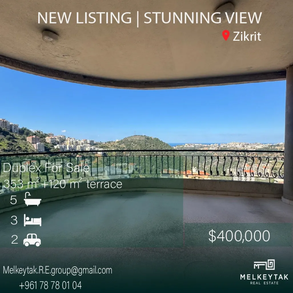 Apartment for sale in Zikrit, Lebanon