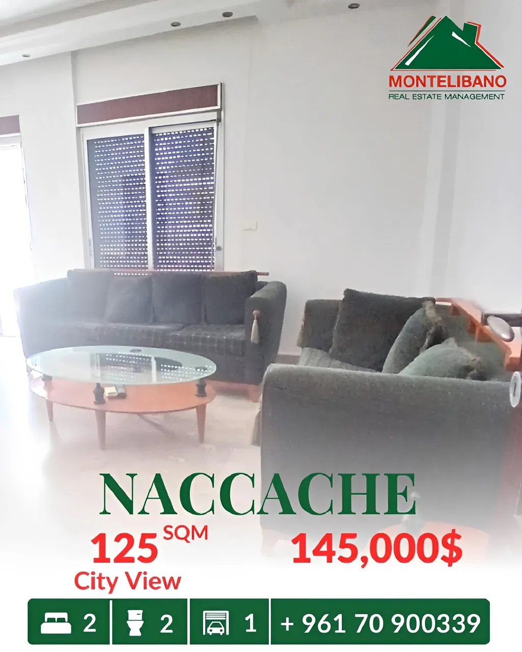 Apartment for sale in Naqqache, Lebanon - 2 bed, 2 bath