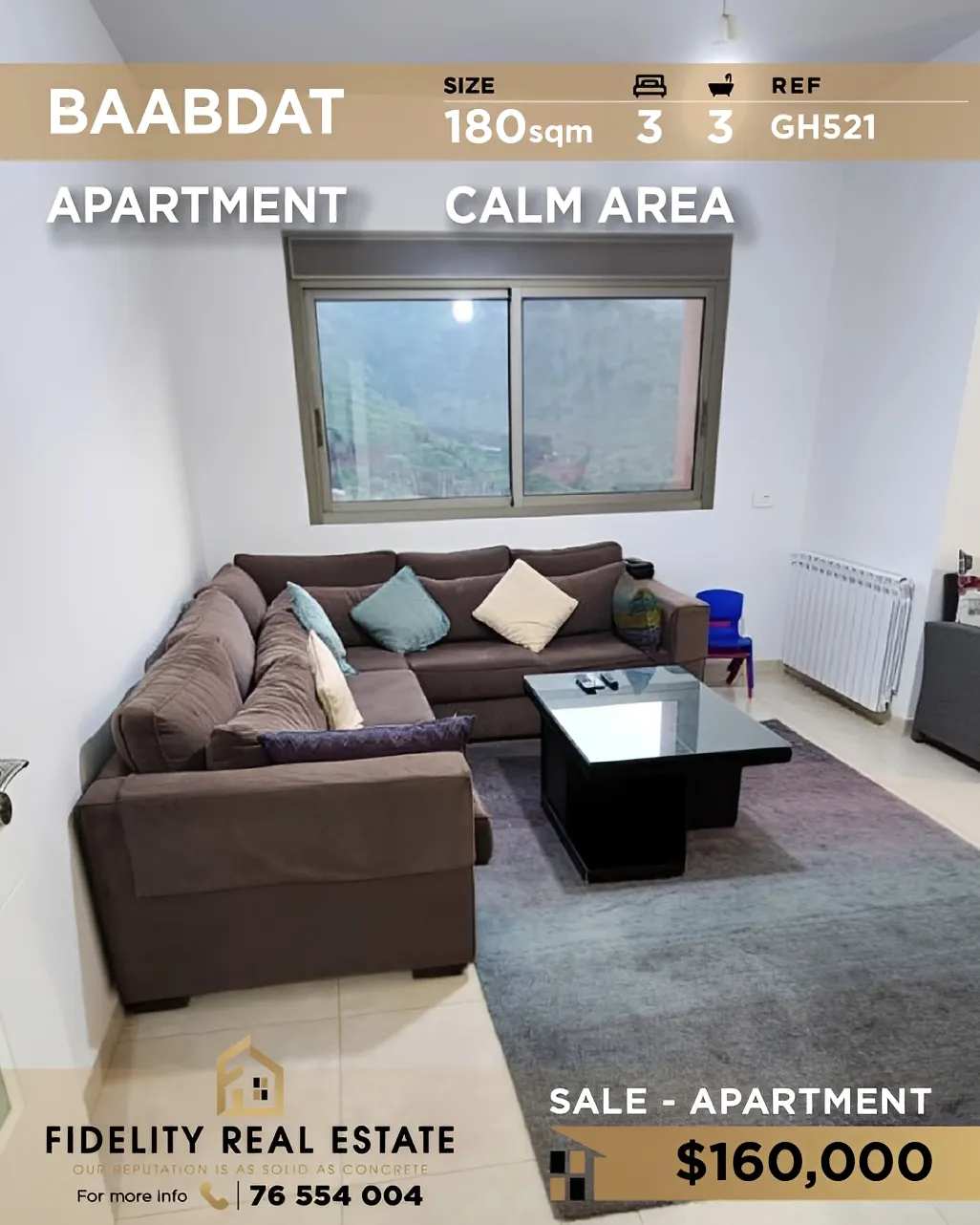 Apartment for sale in Baabdat, Lebanon