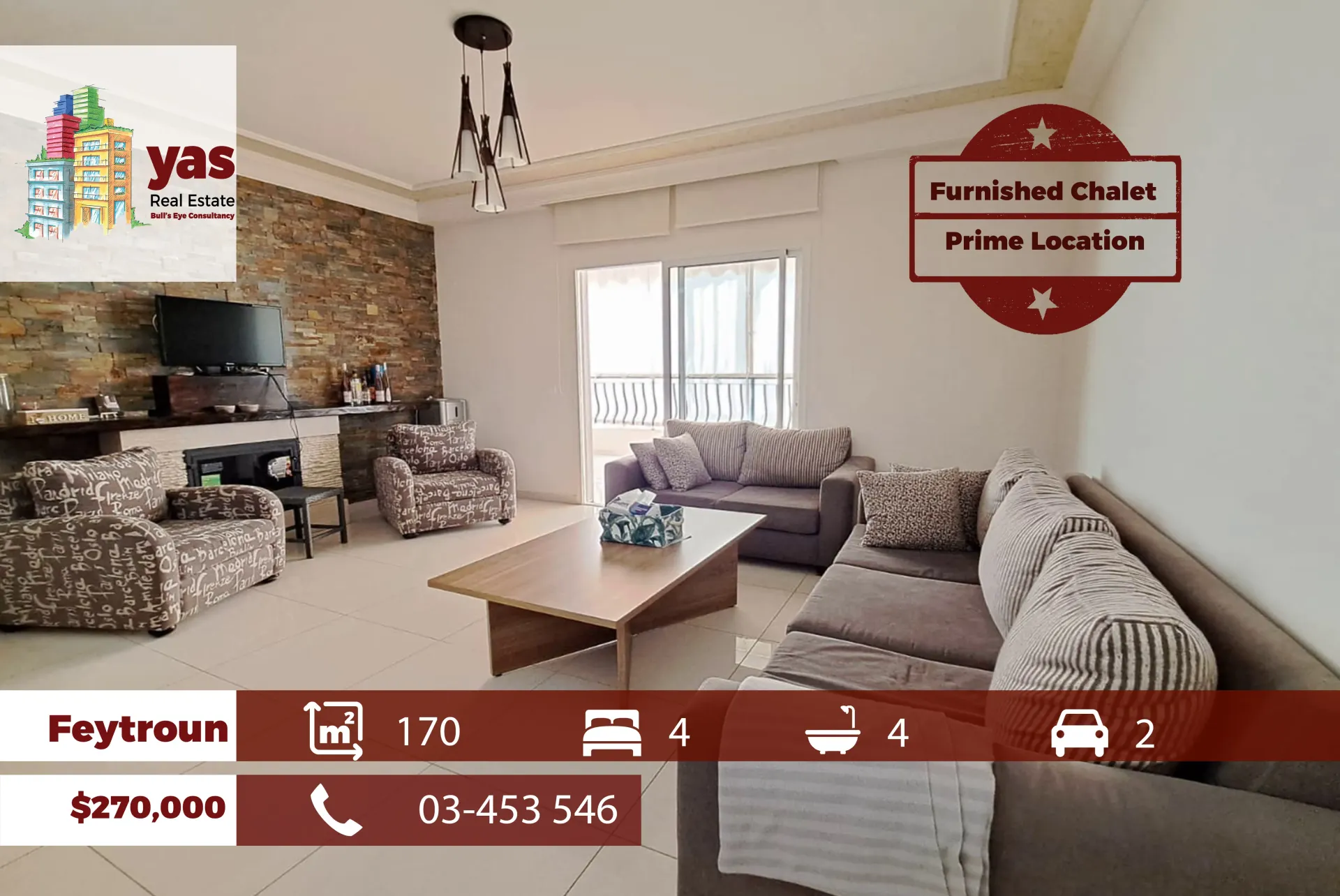 Apartment for Sale in Faytroun - 4 bed, 4 bath