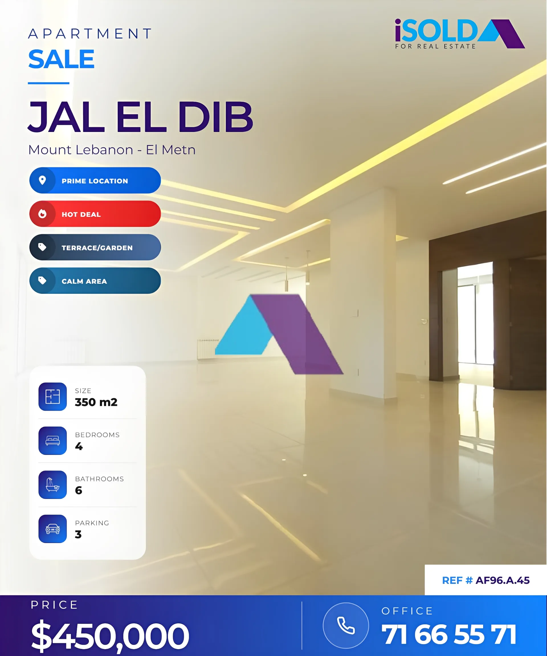 Apartment for Sale in Jal El Dib