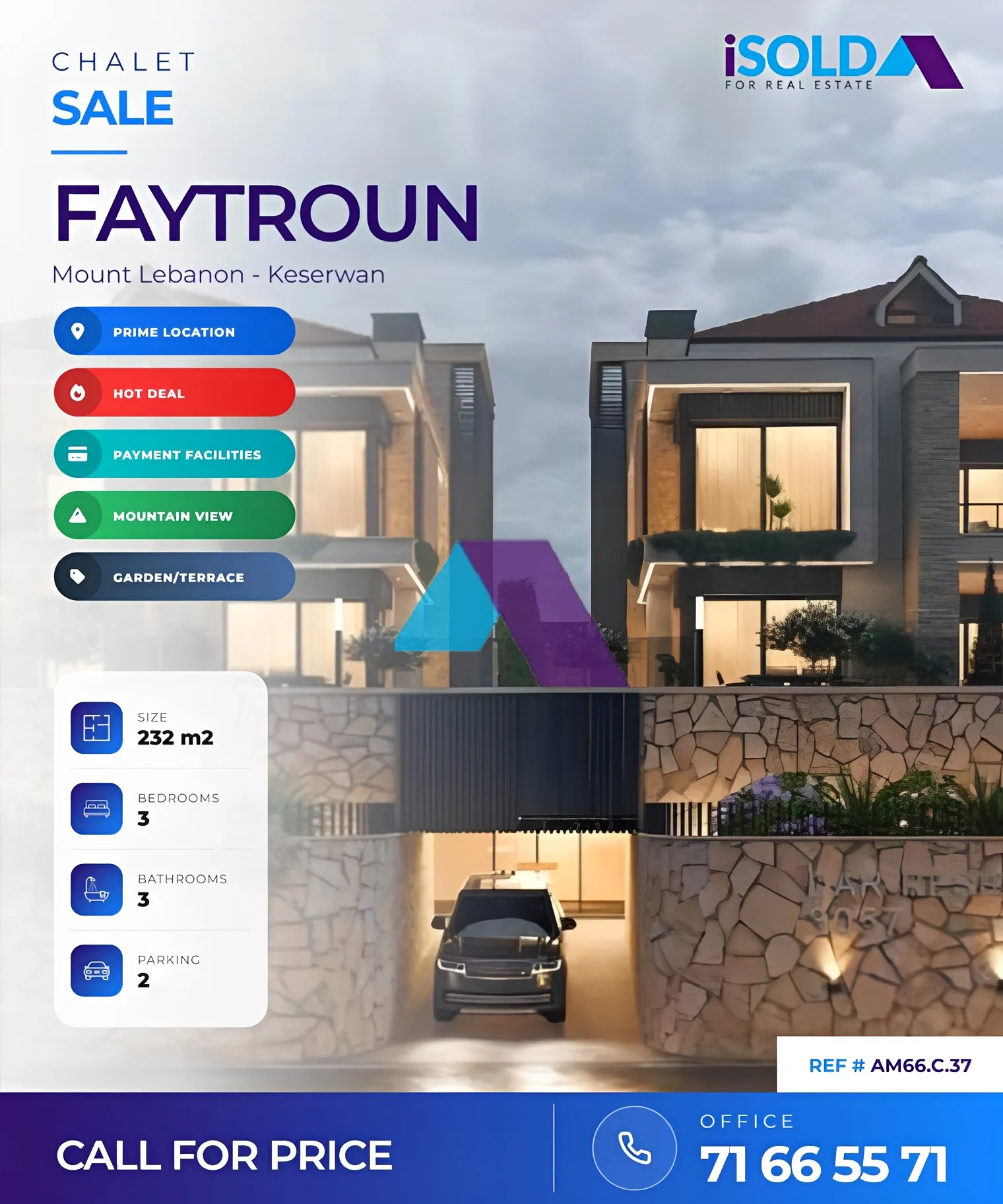 Chalet for sale in Faitroun