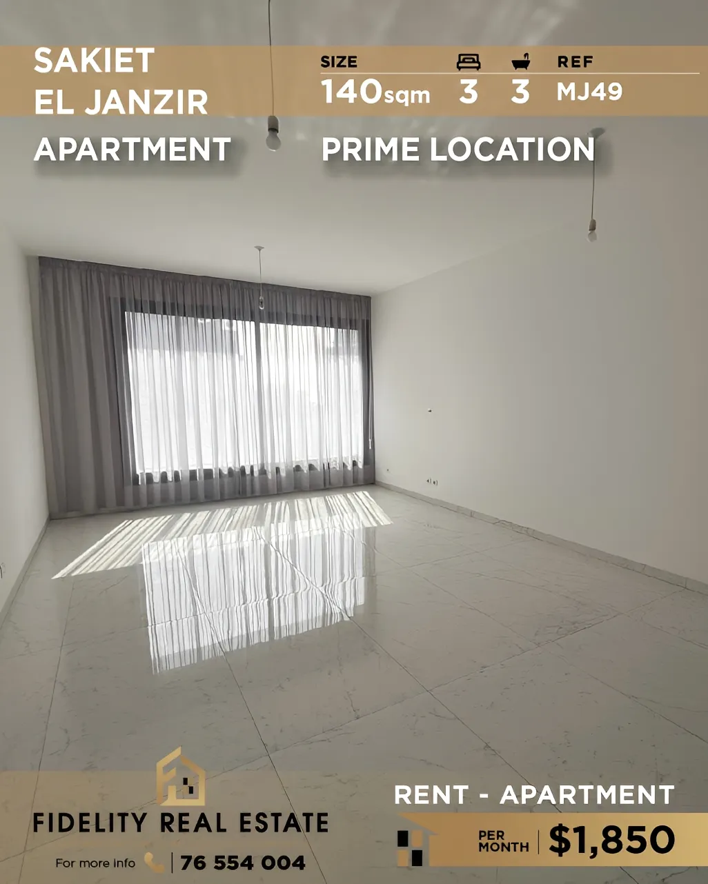 Apartment for rent in Sakiet El Janzeer, Bayrut, Lebanon
