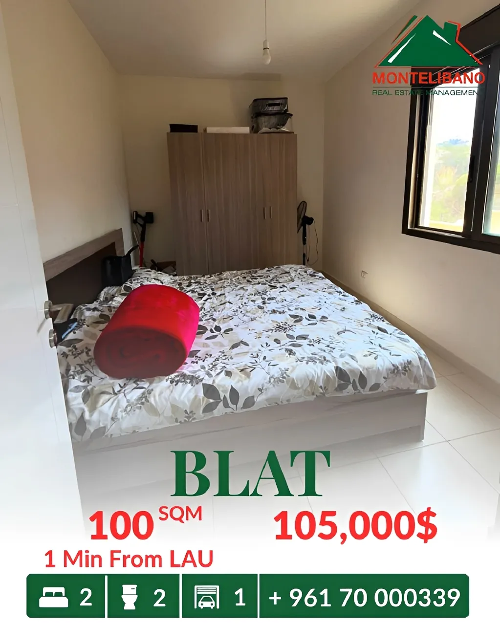 Apartment for sale in Blat, Lebanon