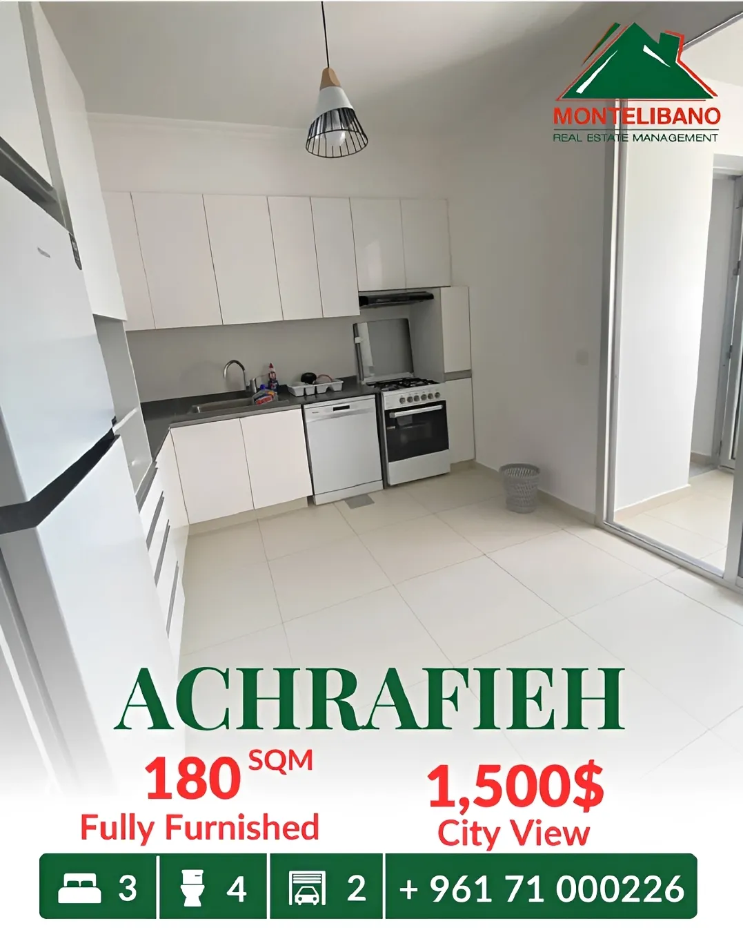 Apartment for rent in Achrafieh, Beirut, Lebanon