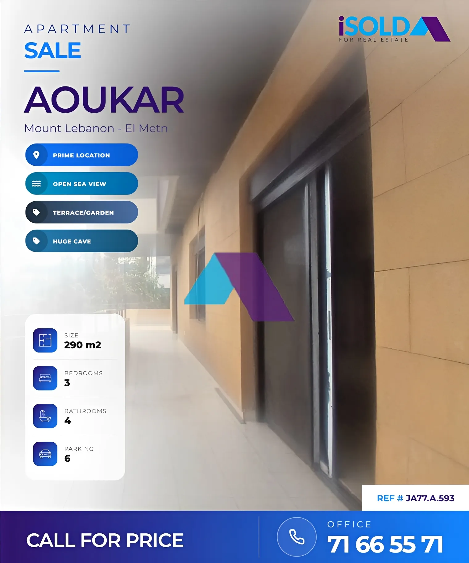 Apartment for sale in Aaoukar