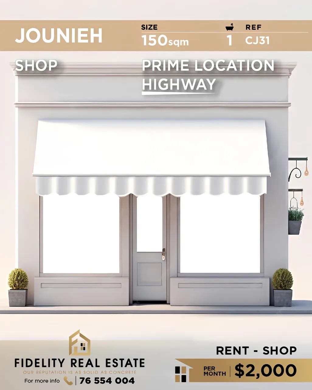 Shop for rent in Jounieh, Lebanon