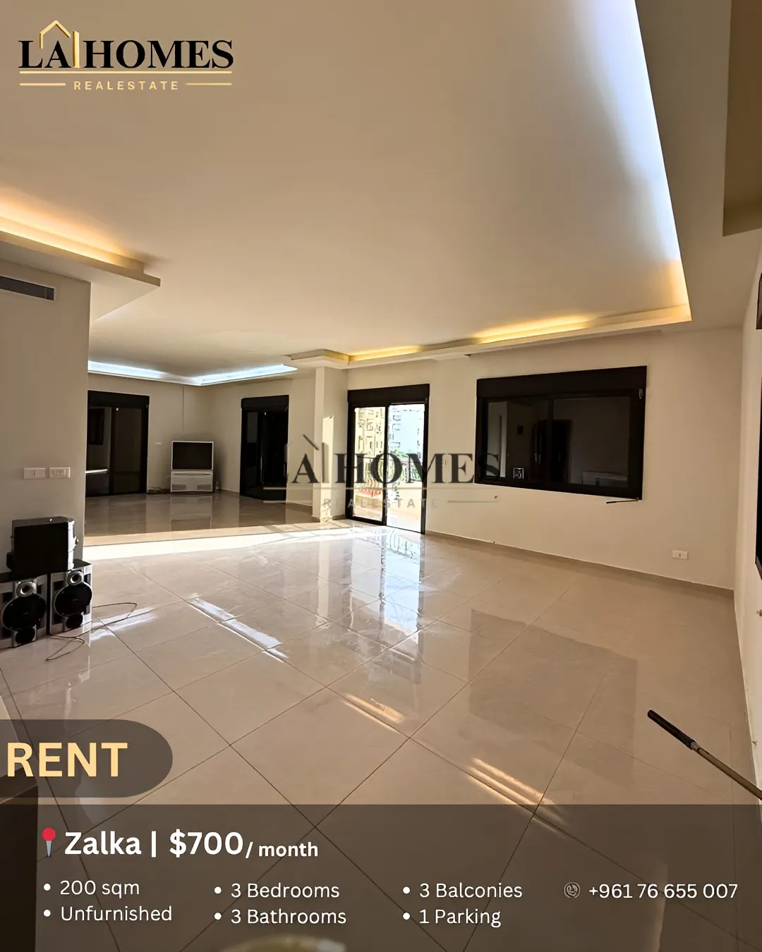 Apartment for rent in Zalqa, lebanon - 3 bed, 3.0 bath