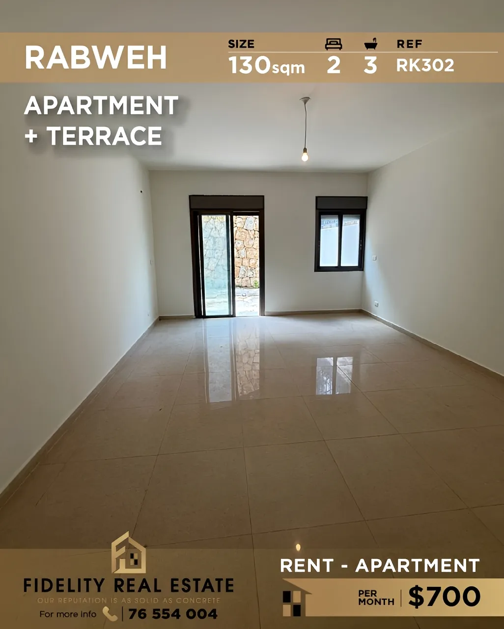 Apartment for rent in Rabweh, Bayrut, Lebanon - 2 bed, 3 bath