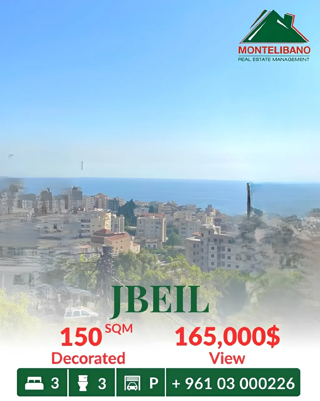 Apartment for sale in Jbeil, Lebanon
